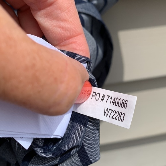 NWOT NAUTICA Classic Fit Vertical Stripe Maritime Navy Short Sleeve Button Down - Picture 15 of 15